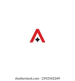 Letter A icon logo flat vector design
