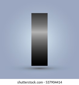 Letter I icon and logo template.  design and elegant typographic. gradient black