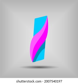 Letter I icon and logo template. New design and elegant typographic concept. Two Colour. File EPS.