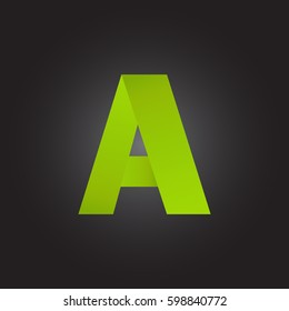 Letter A icon and logo template.  New design and elegant typographic. green