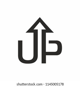 Letter UP icon logo. Vector