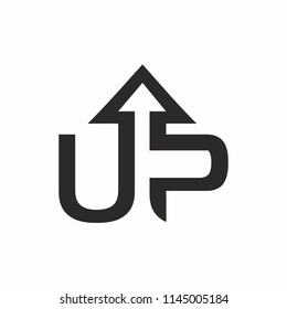 Letter UP icon logo. Vector