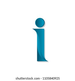 i letter icon logotype sign symbol illustration.with modern creative flat design.isolated on white background.vector