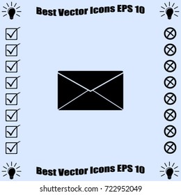 Letter icon, mail vector illustration