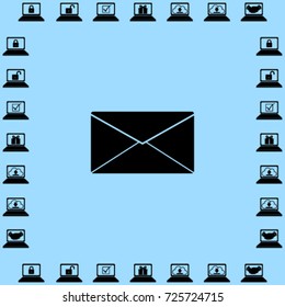 Letter icon, mail vector illustration