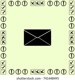 Letter icon, mail vector illustration
