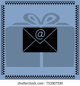 Letter icon, mail vector illustration