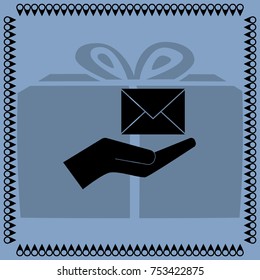 Letter icon, mail vector illustration