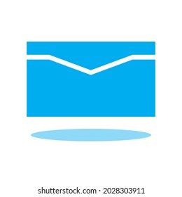 letter icon, message icon on white background. Flat design style. EPS 10 vector.