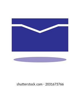 letter icon, message icon on white background. Flat design style. EPS 10 vector.