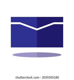 icono de letra, icono de mensaje sobre fondo blanco. Diseño plano. Vector EPS 10.