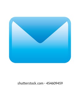 letter icon, message text and voicemail icon,  isolated vector illustration 