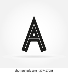 A letter icon. A monogram or emblem. Vector design element for branding