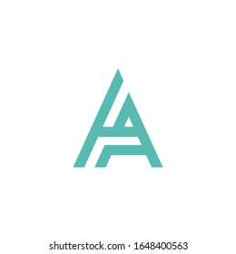  icono de letra A sobre fondo blanco. Letra abstracta a alfabeto
