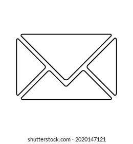 letter icon on a white background, vector illustration