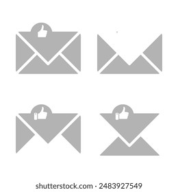 letter icon on a white background, vector illustration