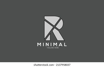 icono de letra R vector