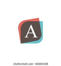 A letter icon retro logo design. Vintage company sign vector design.