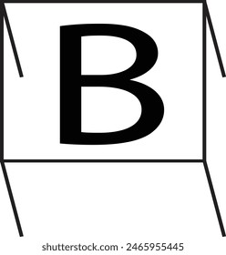 Conjunto de iconos de letras alfabeto A-L