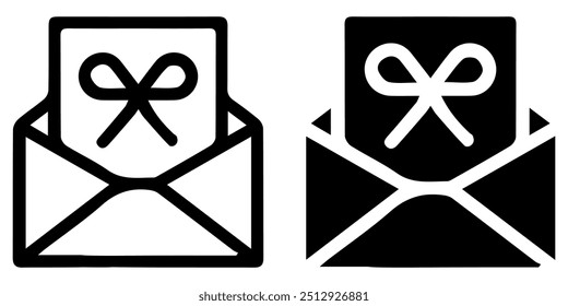 Conjunto de iconos de letras. correos electrónicos y cartas. Abre la carta de invitación. Icono de sobre de correo.