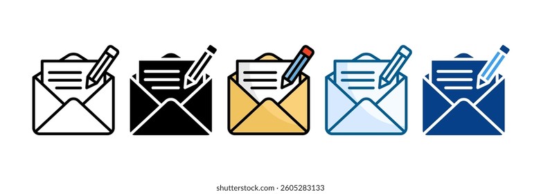 Letter Icon Set Multiple Style Collection