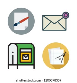 letter icon set. vector set about mailing, papers, envelope and paper icons set.