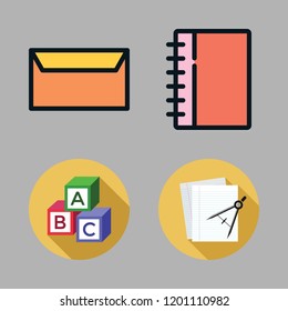 letter icon set. vector set about papers, abc, writer and mail icons set.