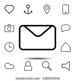 letter icon. Simple thin line, outline vector element of minimalistic, web icons set for UI and UX, website or mobile application