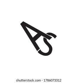 AS letter icon and symbol logo template