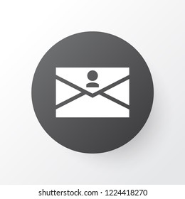 Letter icon symbol. Premium quality isolated contact element in trendy style.