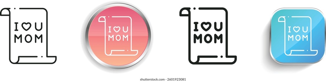 letter icon. Thin Linear, Regular and Button Style Design Isolated On White Background