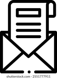 letter icon. Thin Linear Style Design Isolated On White Background