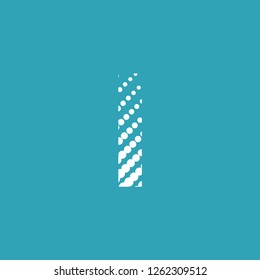 I letter icon with transformation effect on light blue background vector editable