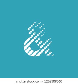 & letter icon with transformation effect on light blue background vector editable