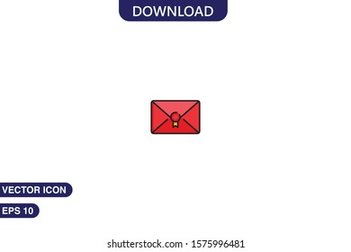Letter icon in trendy flat style isolated on white background vector illustration 