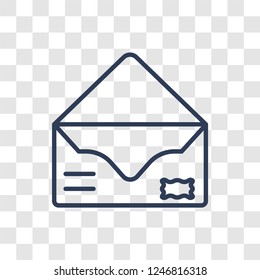 Letter icon. Trendy linear Letter logo concept on transparent background from Communication collection
