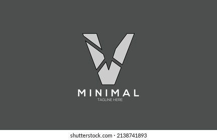 icono de letra V logotipo vectorial