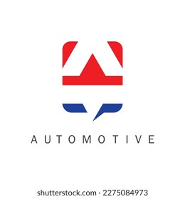 AT letter icon vector concept design template web