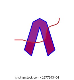 Letter A icon vector design illustration
