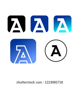 Letter A Icon Vector Illustration