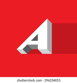 Letter A icon. Vector illustration