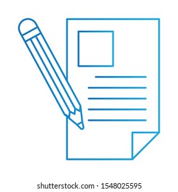 Letter Icon, Vector Illustration, Education Colour Outline