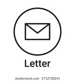 Icono de letra. Símbolo de línea de Vector para un Sitio web, tarjeta de producto, presentación y App móvil, embalaje o instrucción. Signo de esquema editable