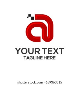 letter a icon vector logo