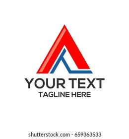 letter a icon vector logo