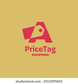 A letter icon vector price tag logo template design. Retail, shopping, e-commerce, online shop, web shop, business sign