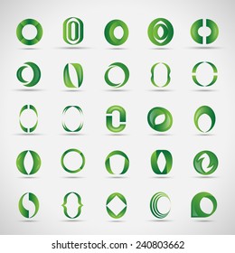 Letter Icons Set - Isolated On Gray Background - Vector Illustration, Graphic Design Editable For Your Design
