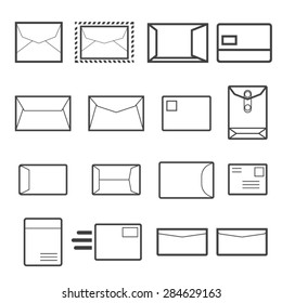 Letter icons set,Vector