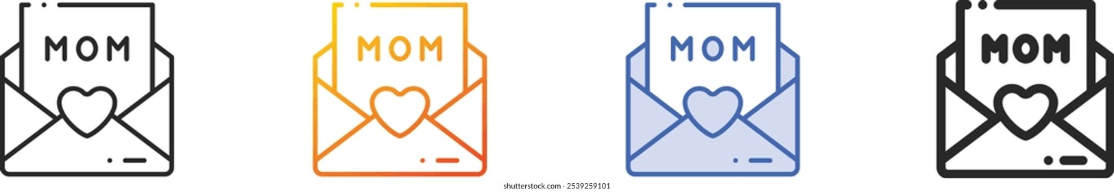 letter icon.Thin Linear, Gradient, Blue Stroke and bold Style Design Isolated On White Background