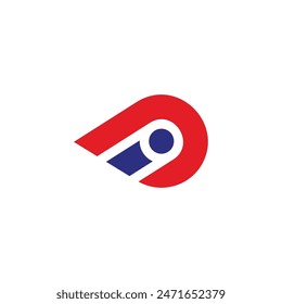letter id colorful run object simple logo vector 